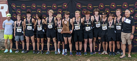 boys cross country state champions team picture