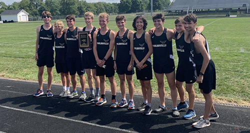 boys cross country team photo - brunswick invitational 2022