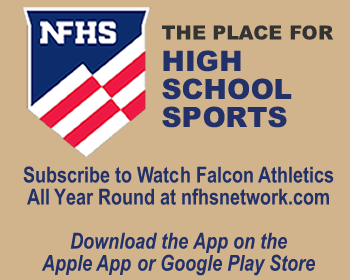 subscribe to watch falcon athletics all year round at n f h s network dot com. download the app on the apple app or google play store