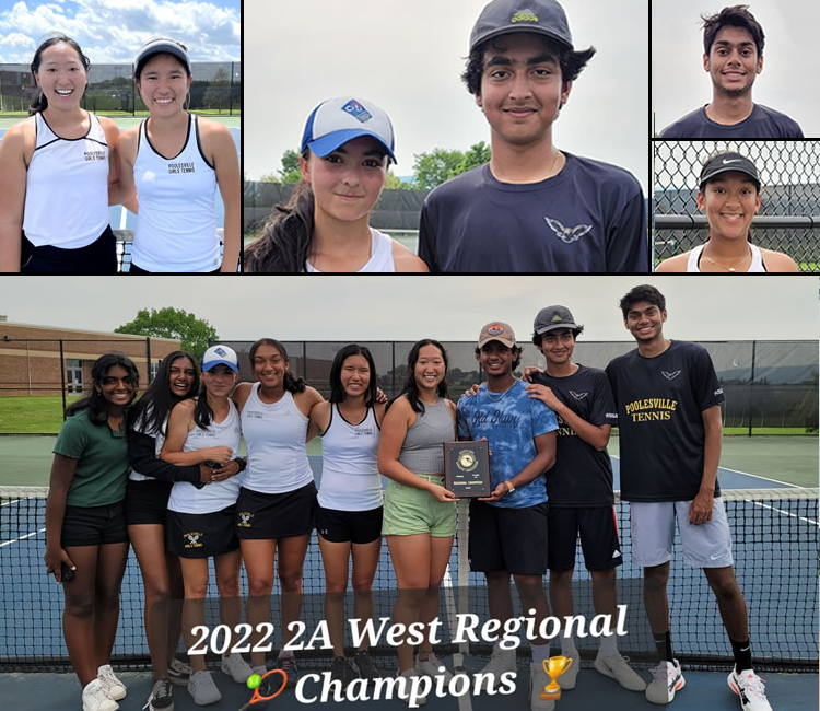 2022 boys and girls tennis region champion team picture